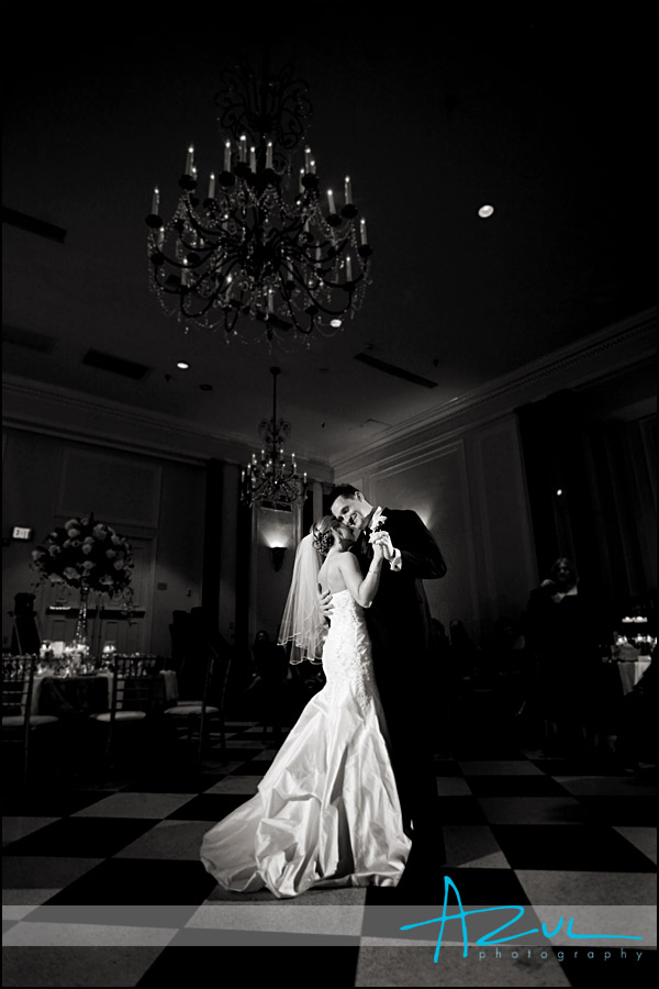 The first dance of the couple in Chapel Hill's Carolina Inn.