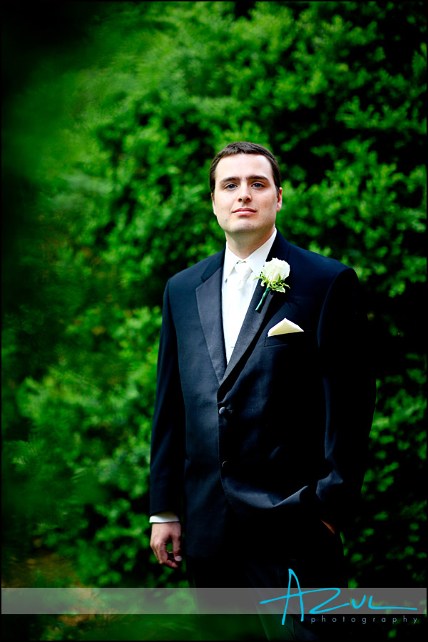 Portrait of the groom in Henderson, NC