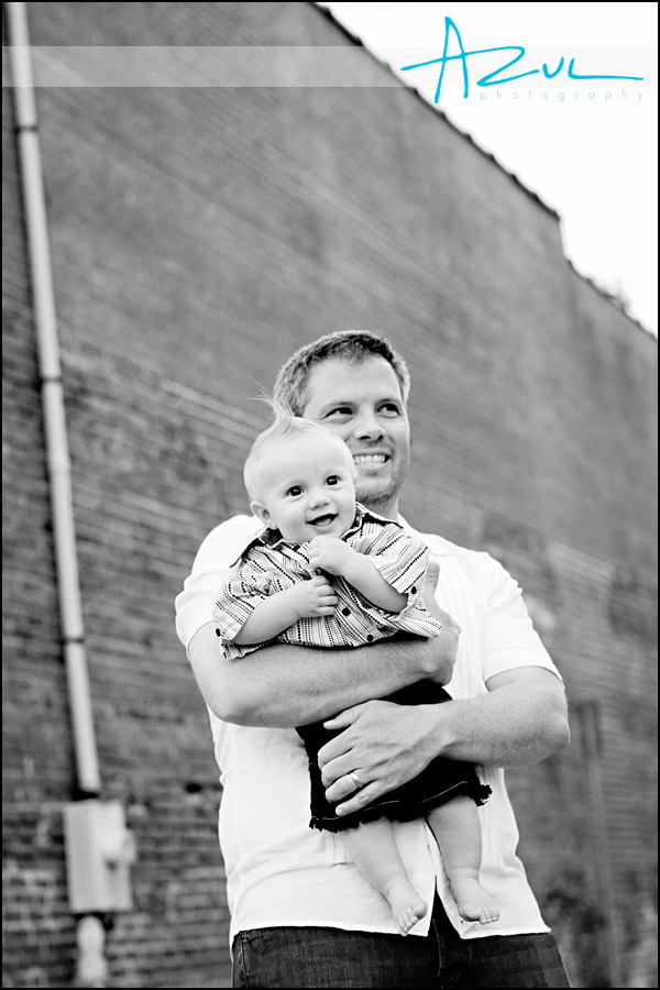 Portrait of father and son in Raleigh
