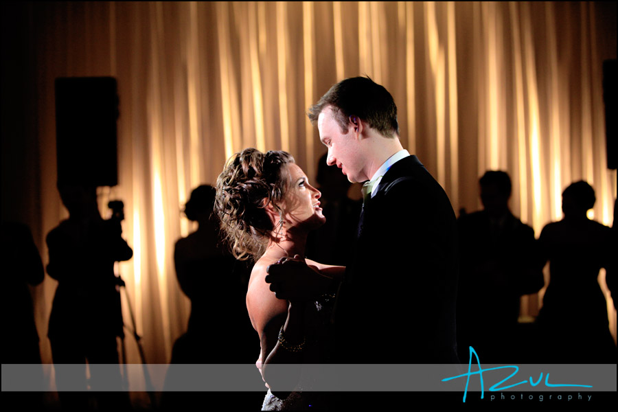 Slow dancing for wedding couples