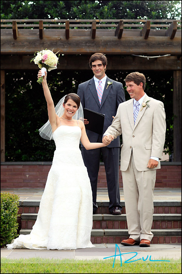 Garden wedding ceremony at the Page Walker House 