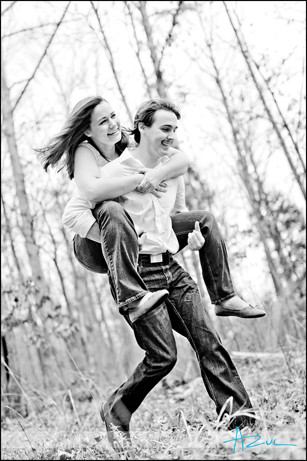 Fun photography engagement session in Durham before the wedding