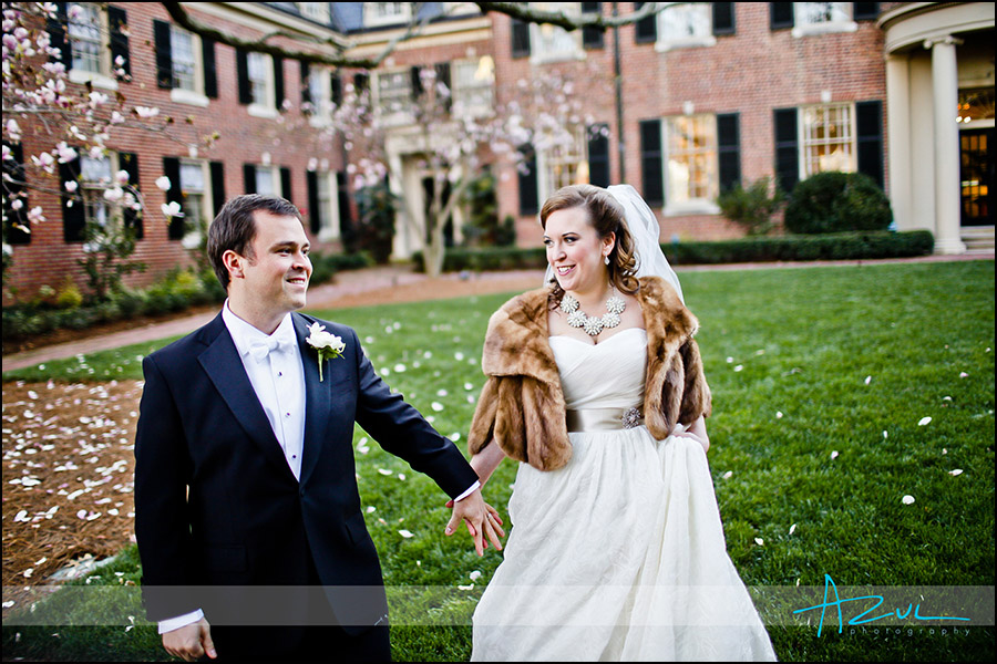 Wedding day portrait photography of bride and groom Chapel Hill NC