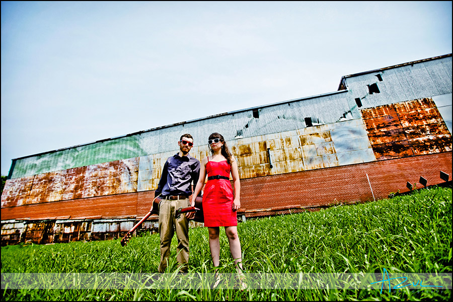 Urban band photography setting in downtown Raleigh NC