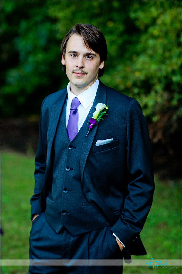 Wedding portrait photography of the groom NC Burlington, Raleigh