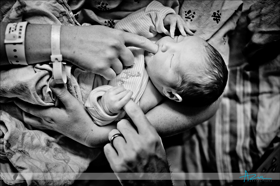 Tender moment of mother & baby photography Cary NC