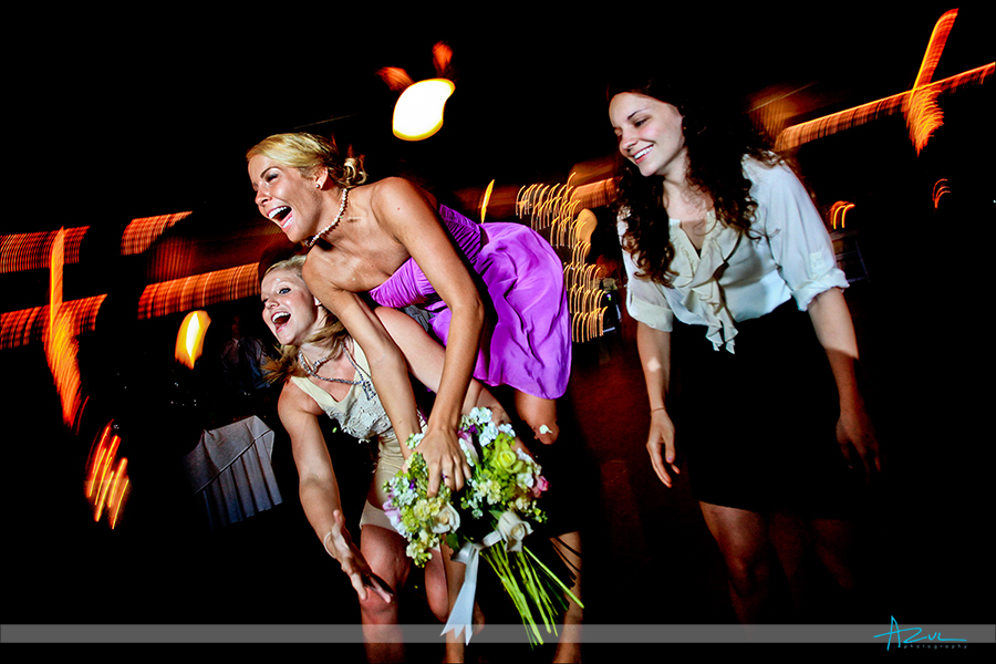 Best bouquet toss photography ever Lake Lure NC