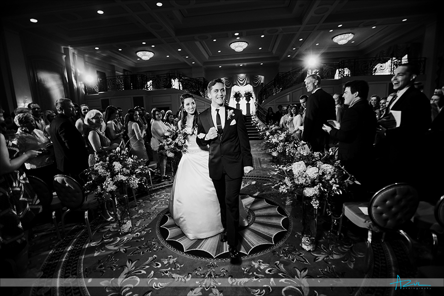 Ballroom wedding ceremony photography at  Prestonwood CC in Cary NC