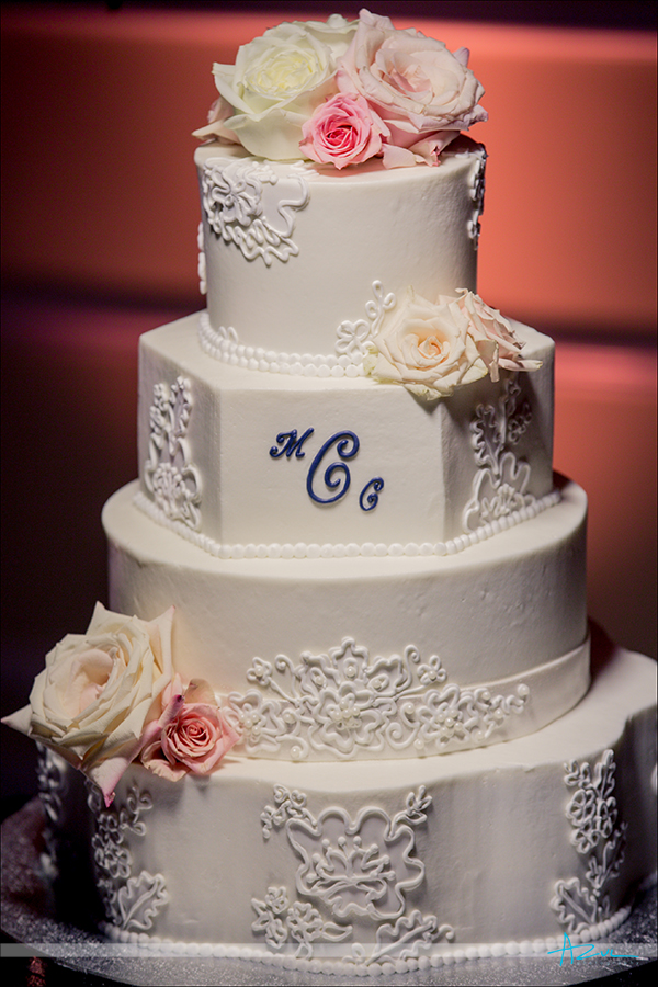 Delicious wedding day cake by Cindas Crative Cakes from Raleigh NC