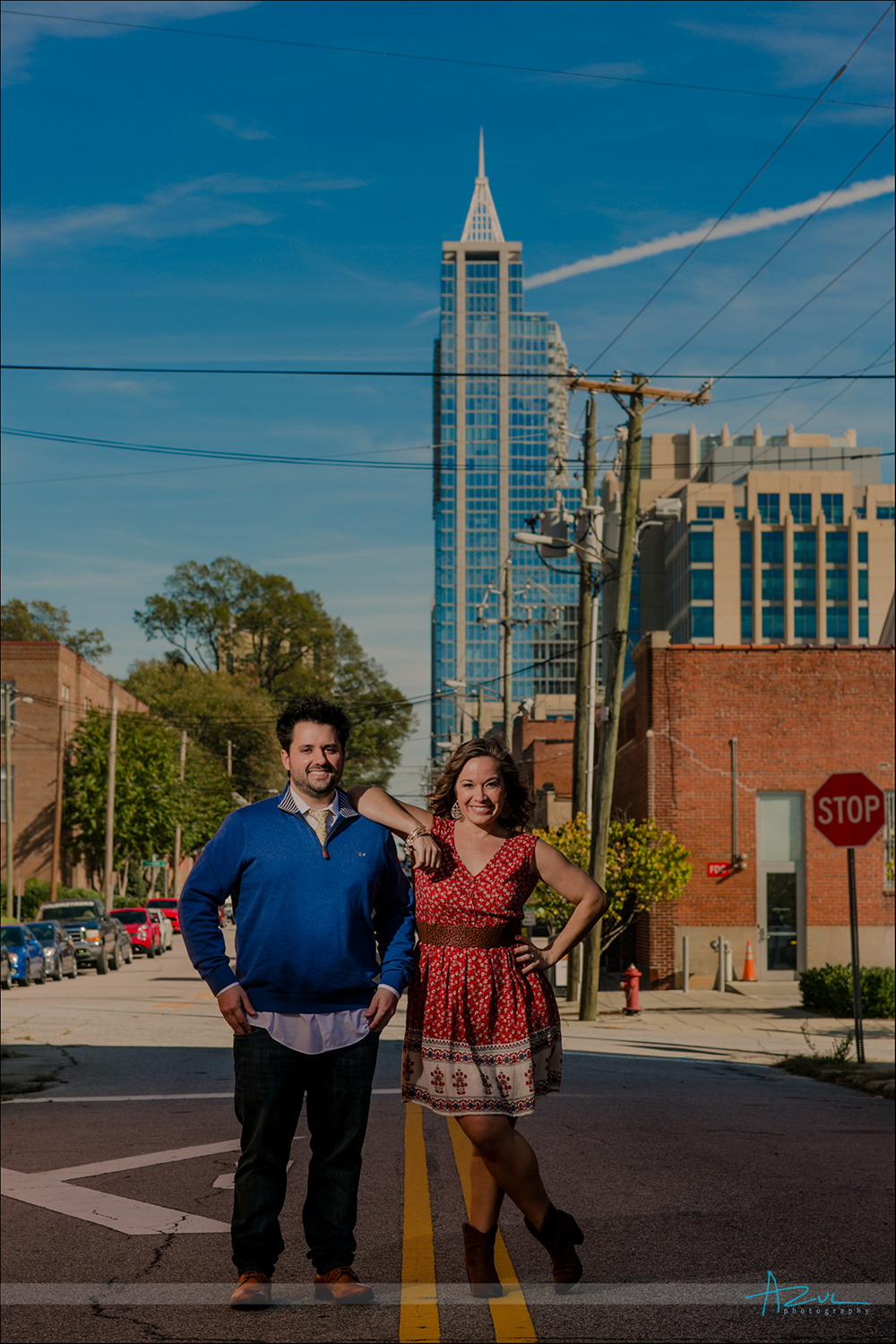 Downtown Raleigh Engagement portrait session