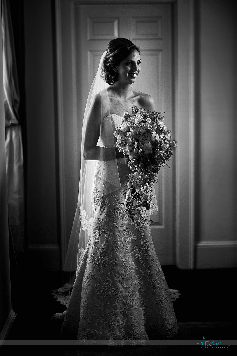 Wedding day bridal portrait photography at The Carolina Inn, NC