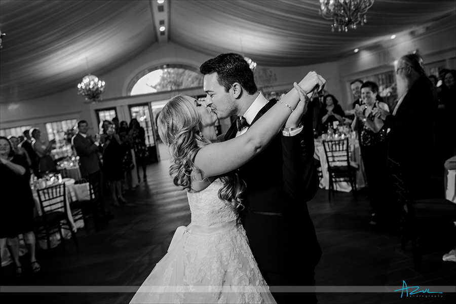 The wonderful couple's love is captured on the dance floor by the wedding photographer at Highgrove Estate in North Carolina.