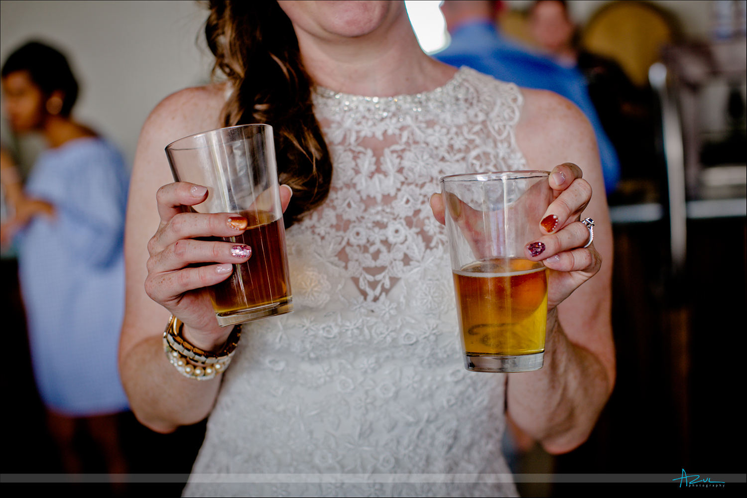 Beer on a wedding day is a wonderful way to celebrate the day while at Nuese River Brewing in Raleigh
