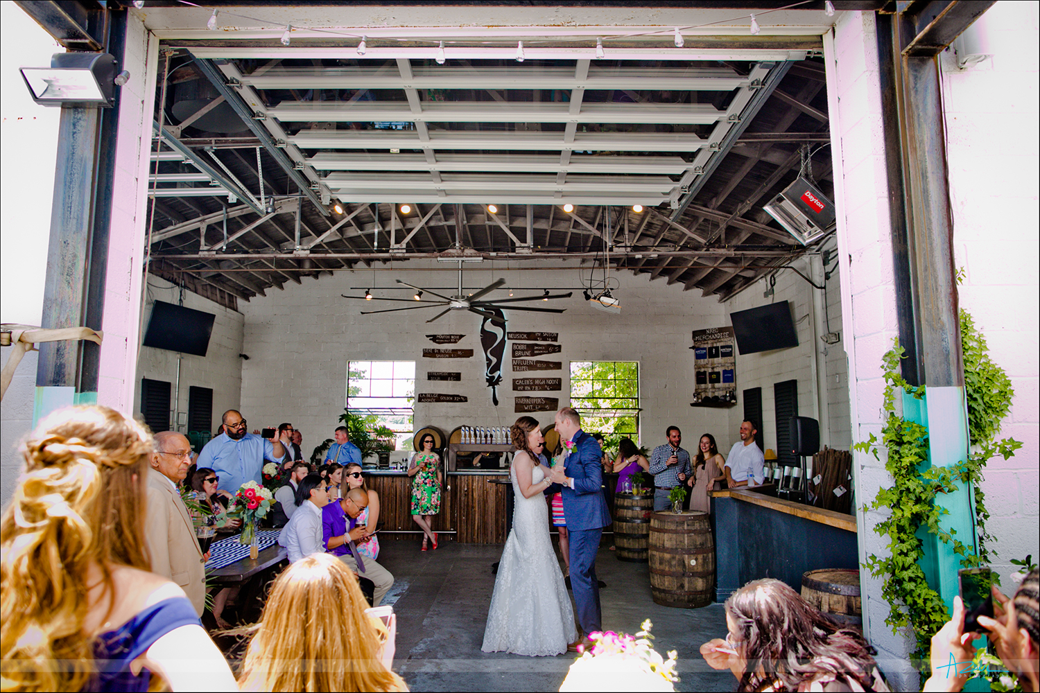 First dance photography at Neuse Brewery in Raleigh, North Carolina